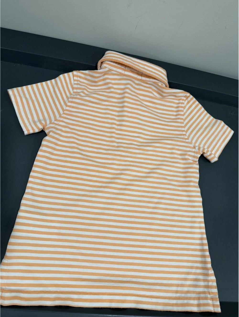 Polo Ralph Lauren Toddler Boys 4T Orange White Striped Polo Shirt Preowned